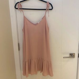 Amanda Uprichard Light Pink Babydoll Dress with Tie Straps Size M